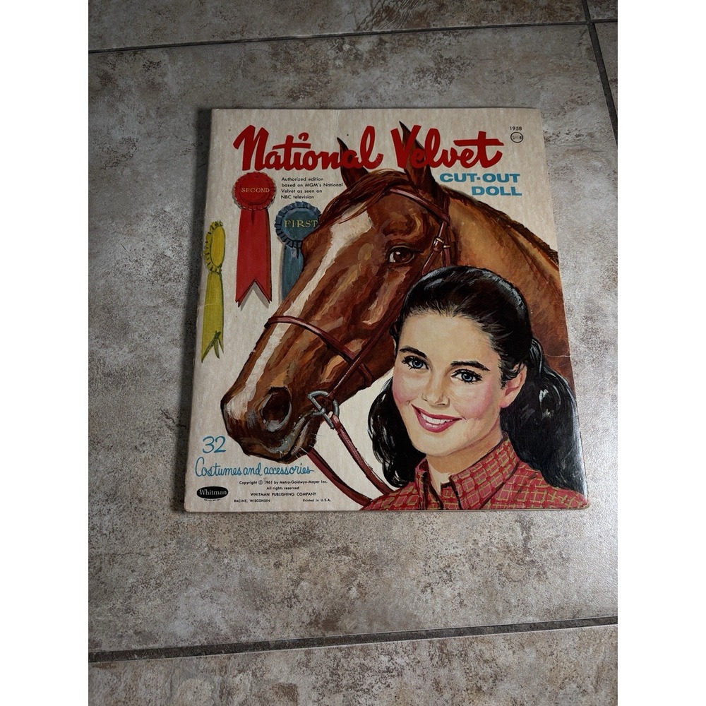 Vintage 1961 National Velvet Paper Doll Whitman #1958 26 Outfits Accessories